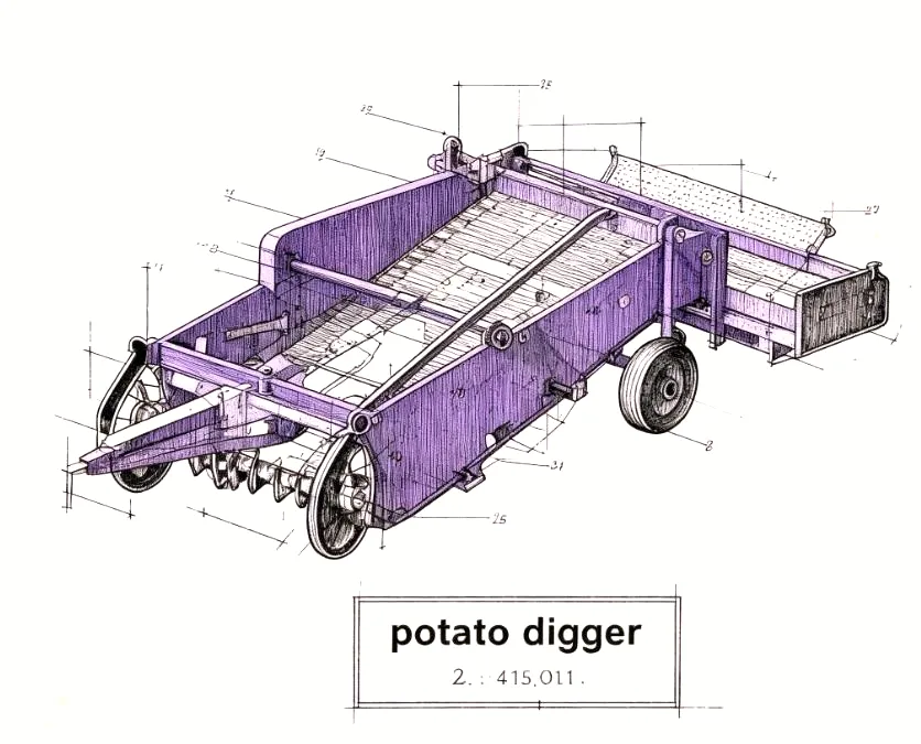 potato digger awb - 1600 car 2 rows-parameters