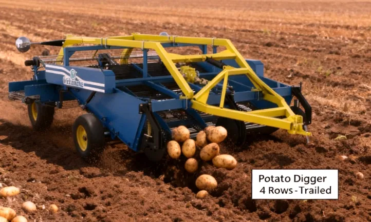 Potato Digger 4 Rows - Trailed
