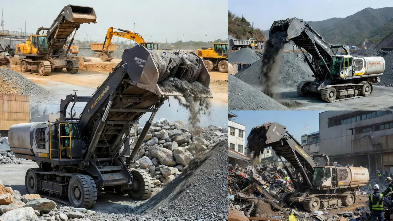 Plantation forestry site preparation rock crusher tractor