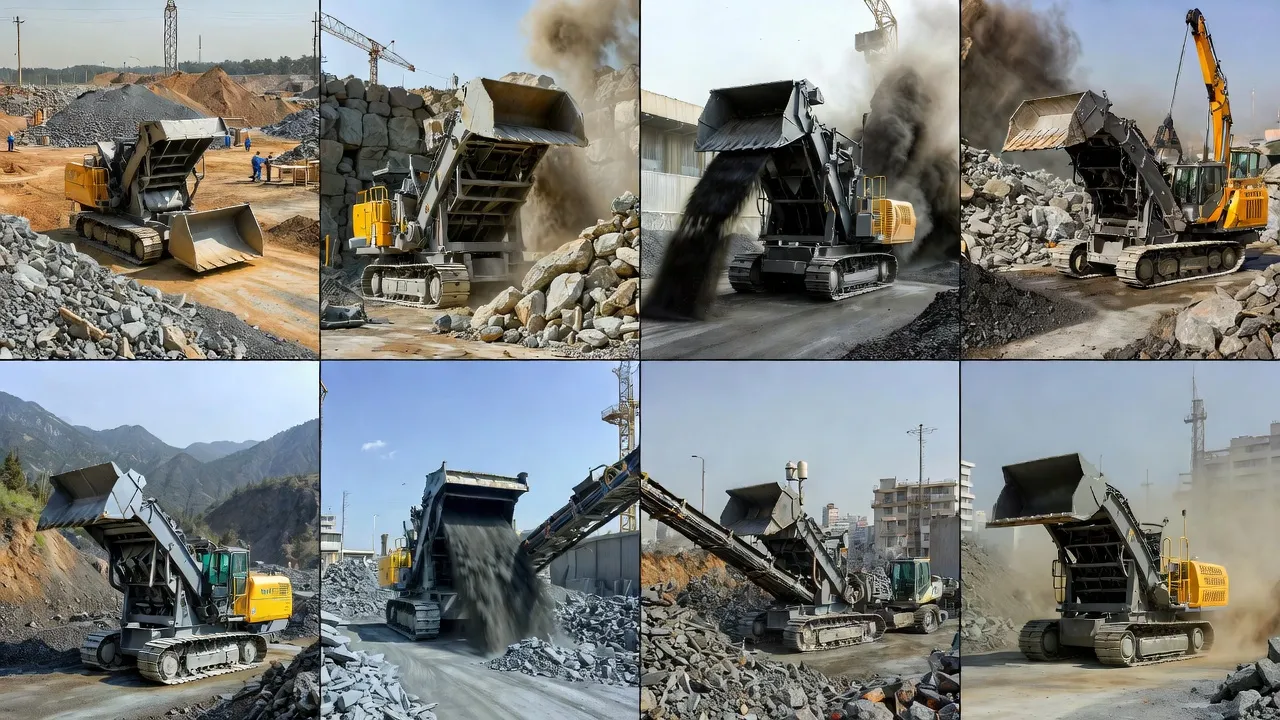 Stone crusher brownfield redevelopment demolition waste concrete urban