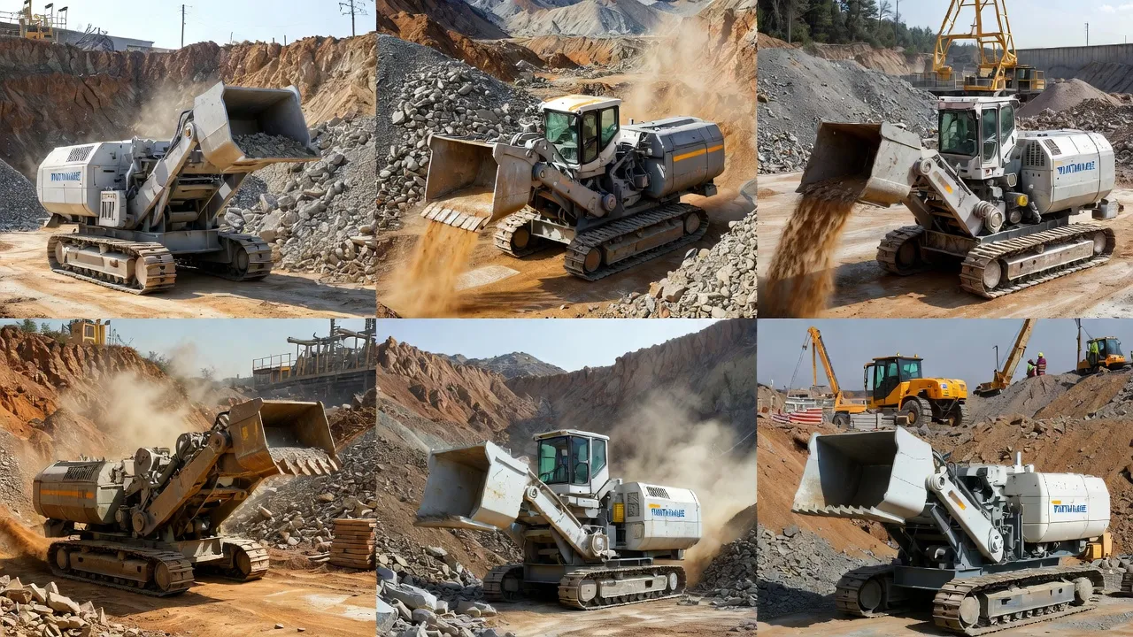 Stone crusher tunnel excavation spoil management underground aggregate