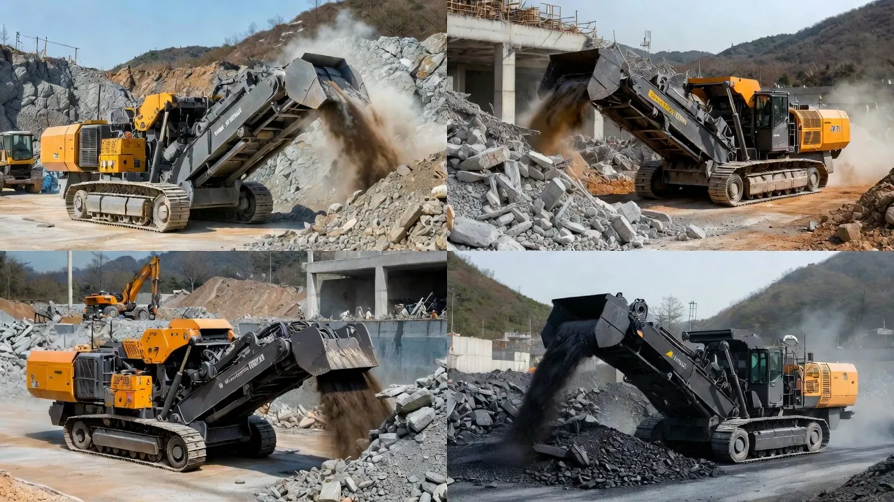 Stone crusher renewable energy wind farm solar construction aggregate